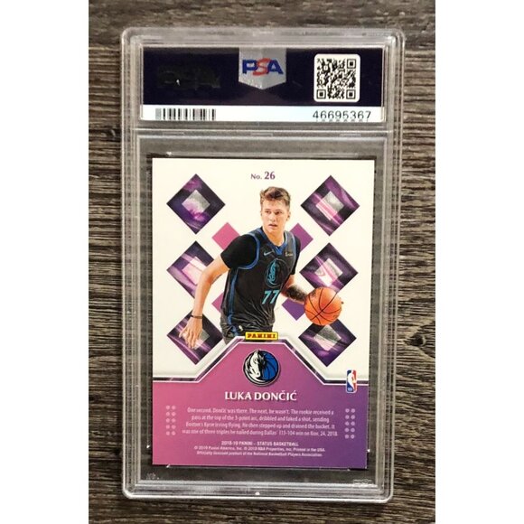 2018 Panini Status Luka Doncic Rookie Credentials Green PSA 9 Mint